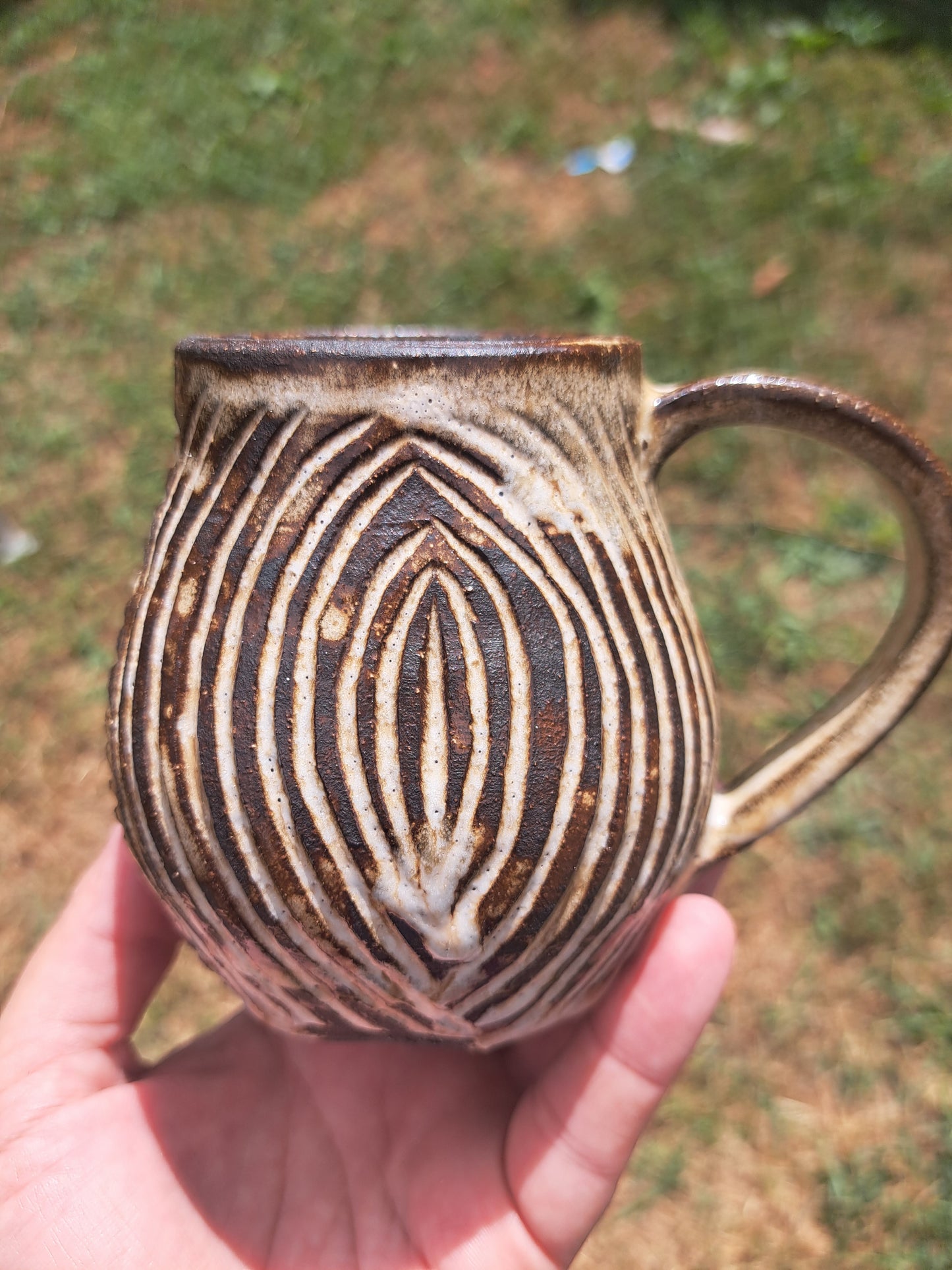 Mug, B3, Frosty White, Carved, Goblined