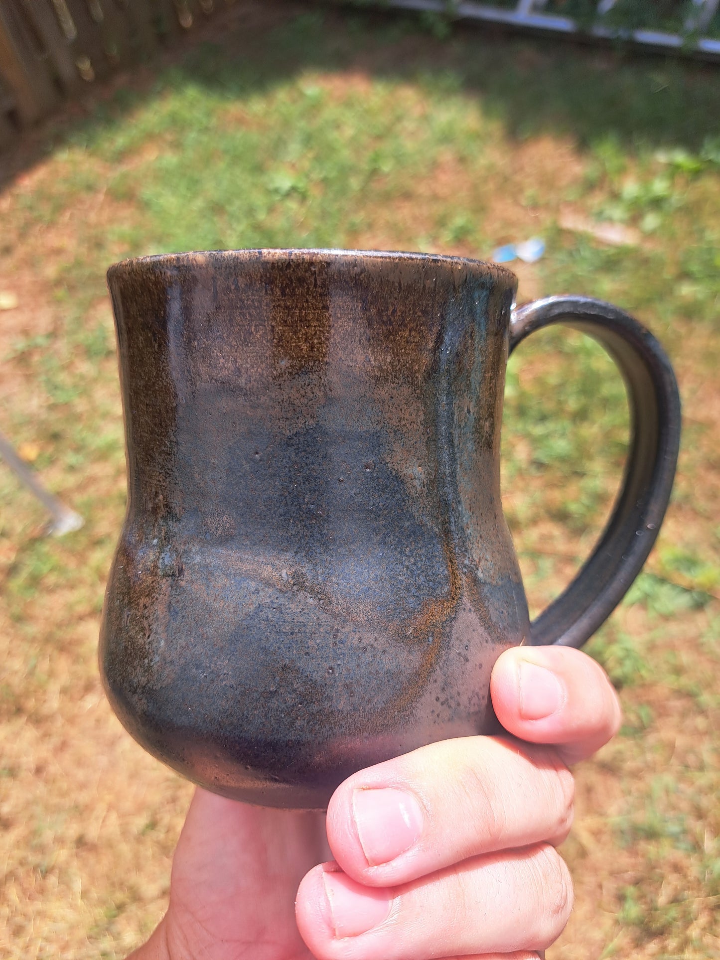 Mug, ID, Rogue, Matte Black/Adventurine, Carved
