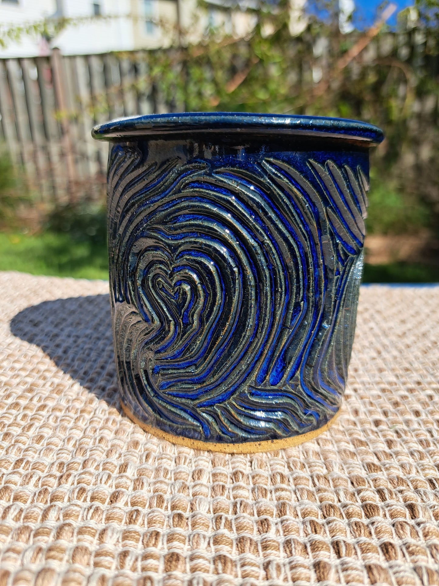 French Butter Bell, 112, CC Blue, carved