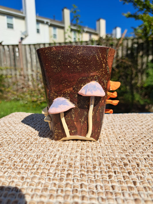 Vase, Medium, Sculptural, Mushrooms