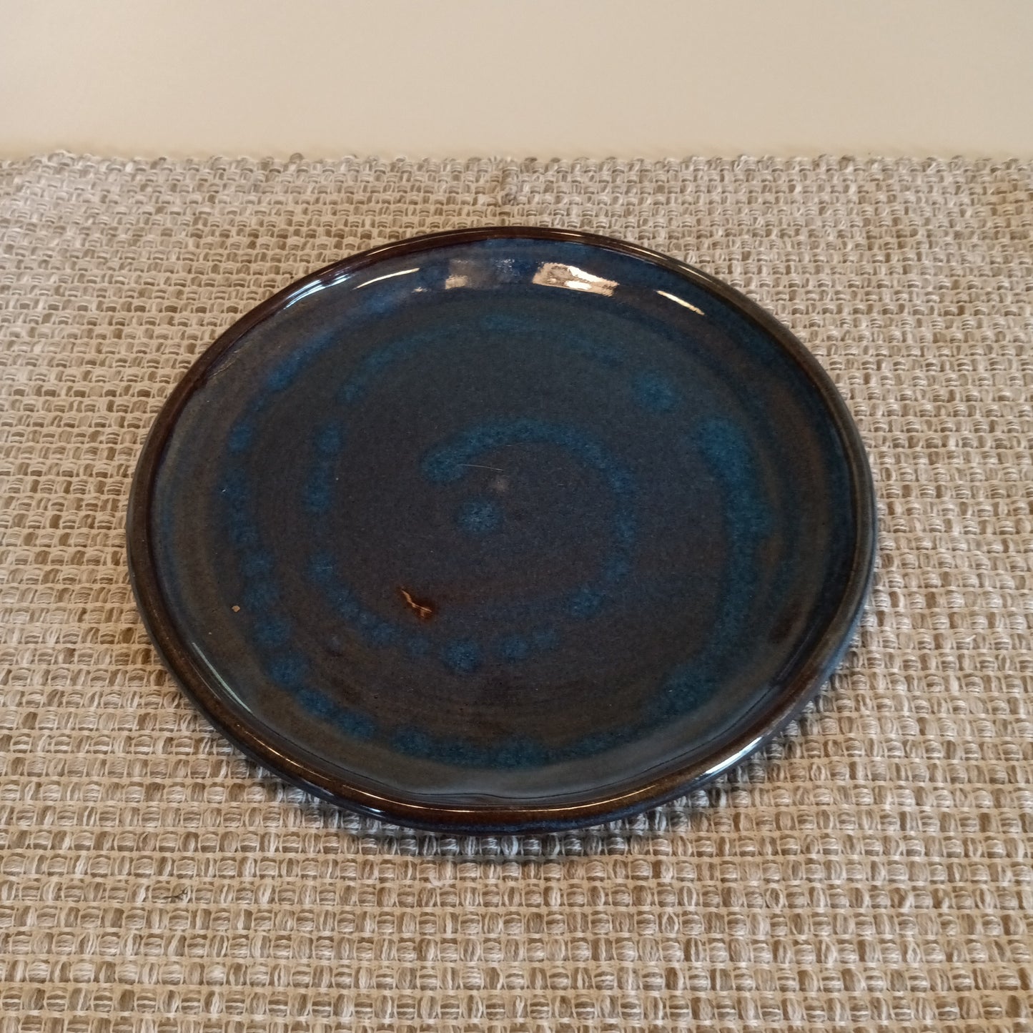 Blue spiral plate