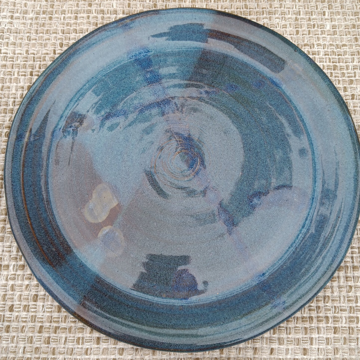 Floating Blue Geometric Plate