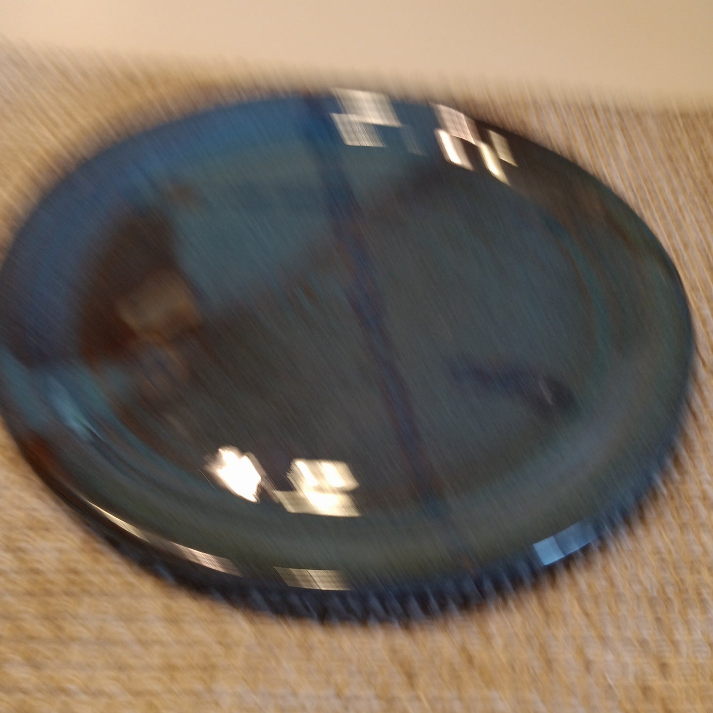Floating Blue Geometric Plate