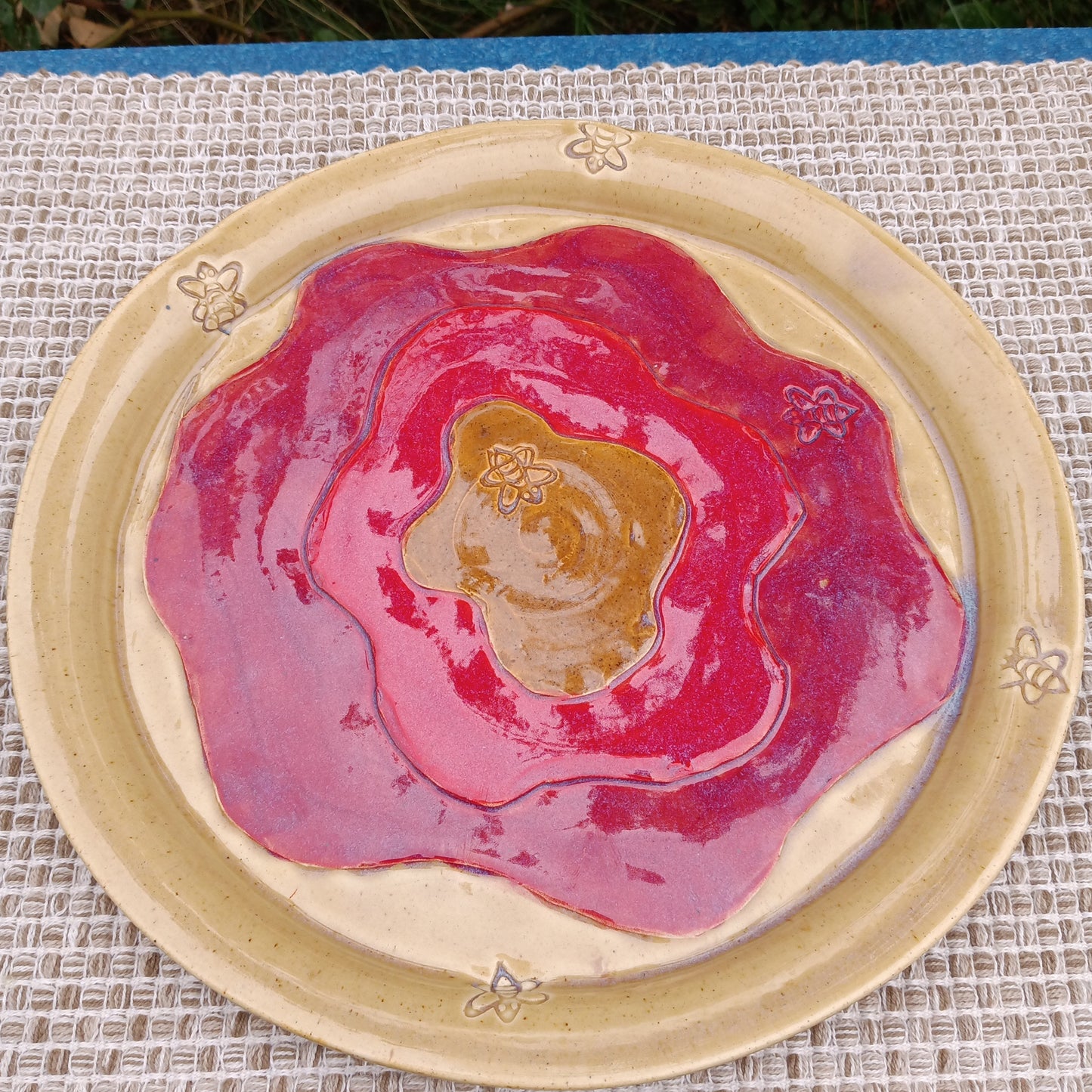Rose and Bees Plate