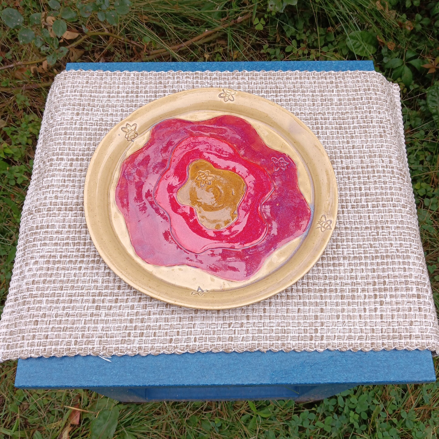 Rose and Bees Plate