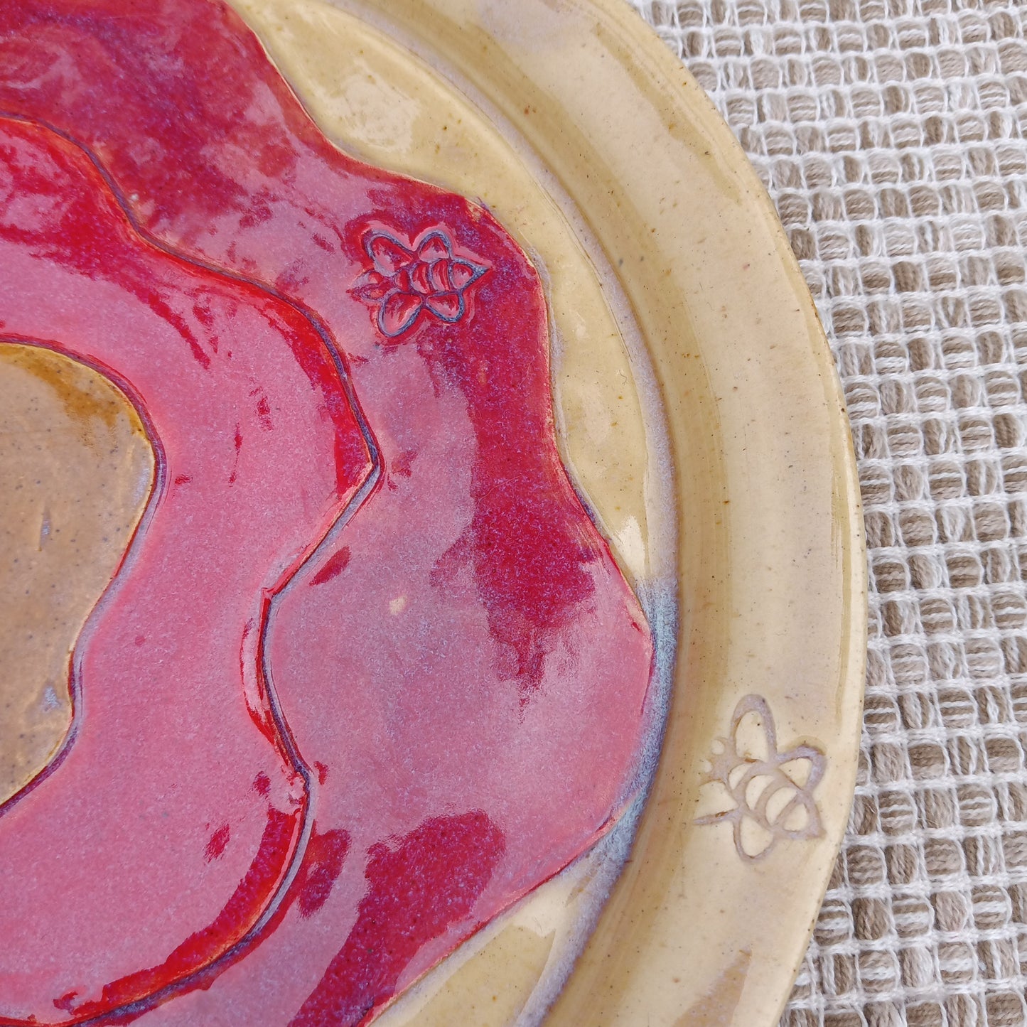 Rose and Bees Plate