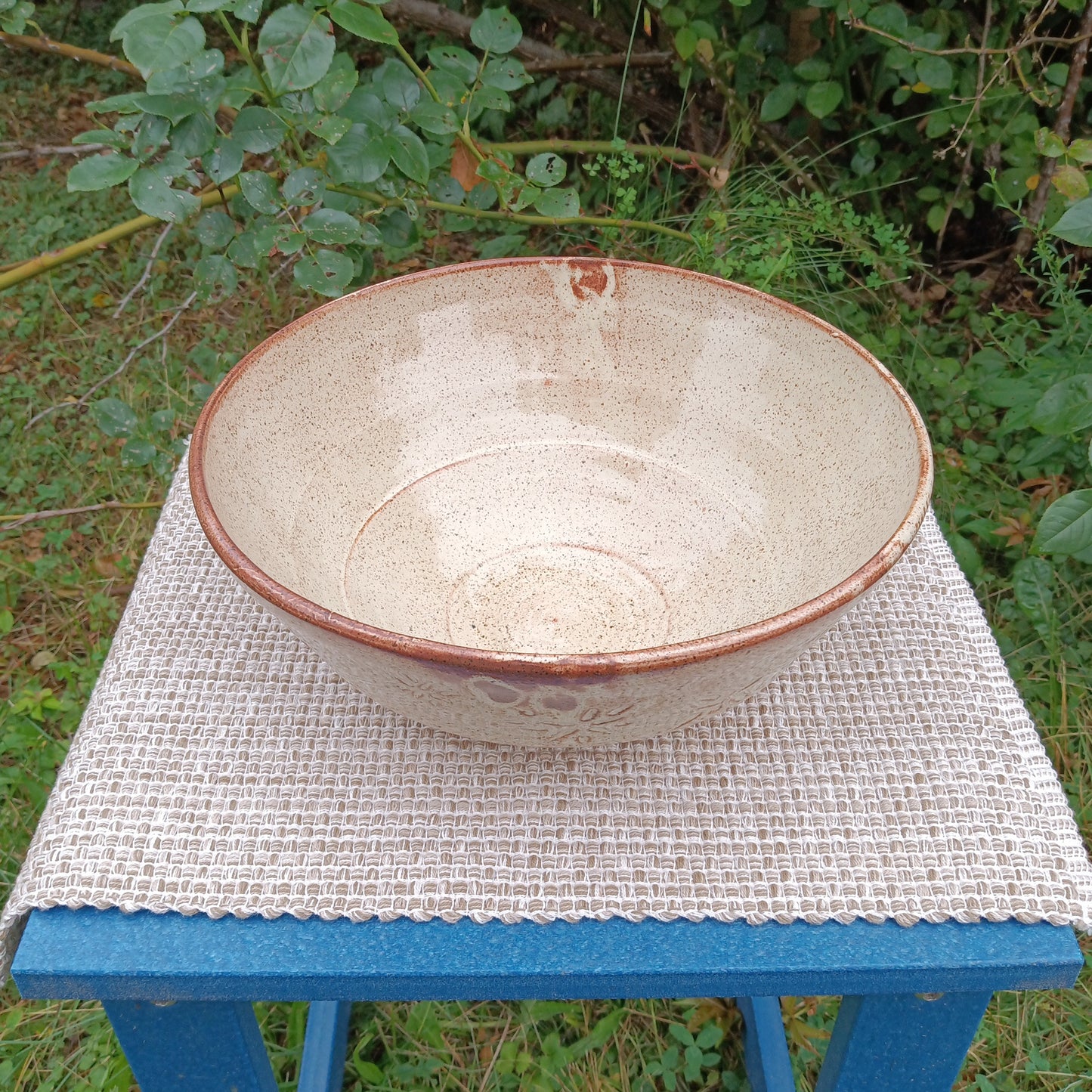 Amber Chrysanthemum Serving Bowl