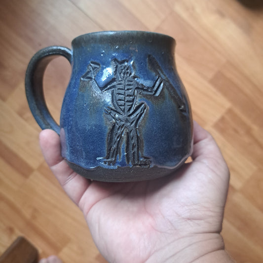Mug, b3, sapphire, carved, blackbeard