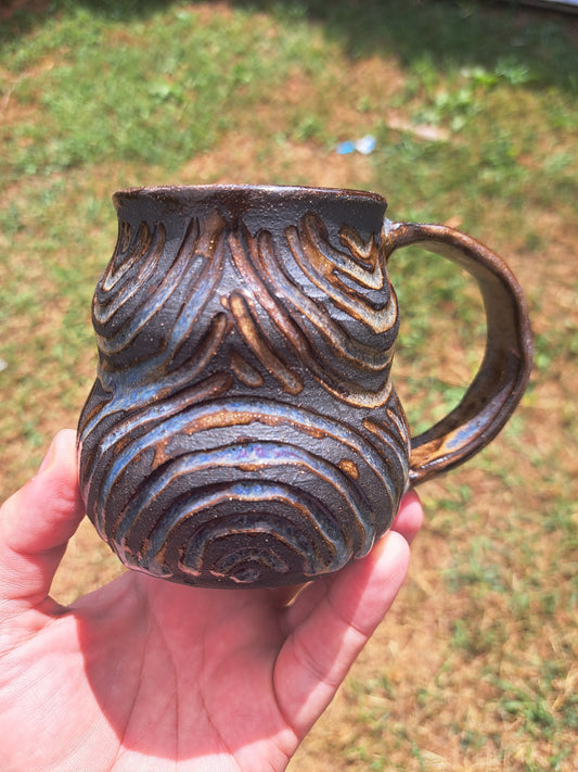 Mug, B3, Frosty Green, Carved