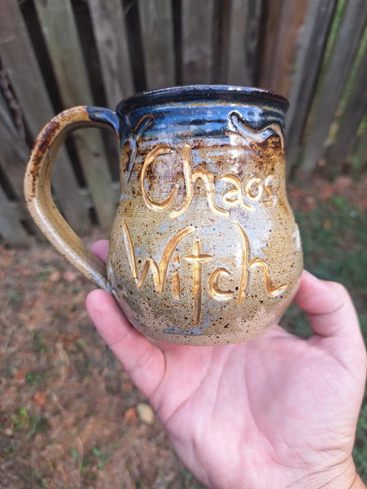 Mug, Identity, 112, Sax Peri/Adventurine, Carved, Chaos Witch