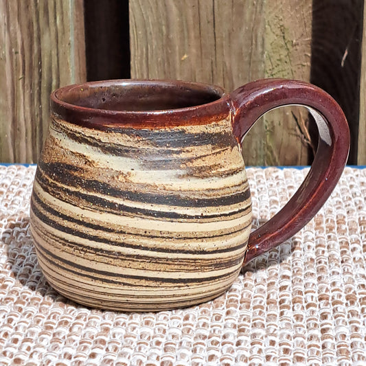 Mug, Agateware, Smoky Merlot Liner