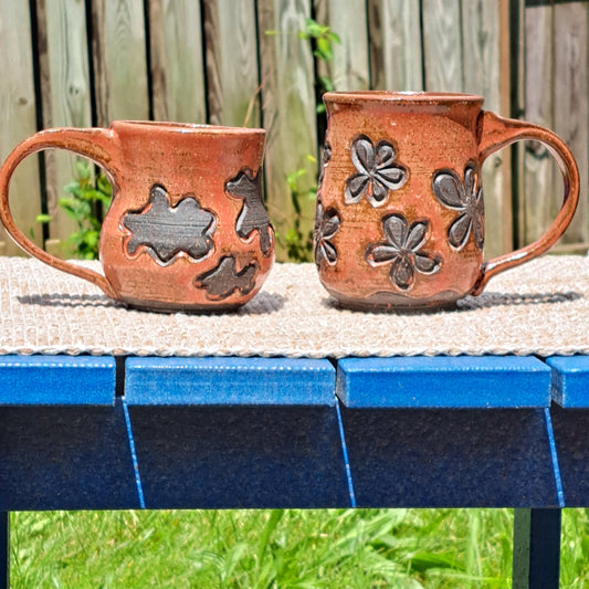 Mug, B3, carved, cherry blossom, clouds