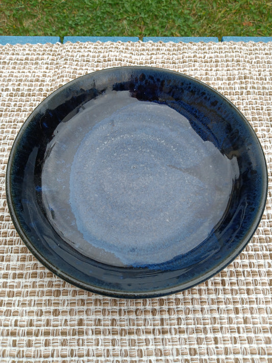 Black/Blue Shallow Bowl