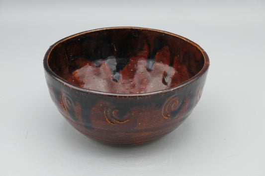 Black and Red Spiral Bowl
